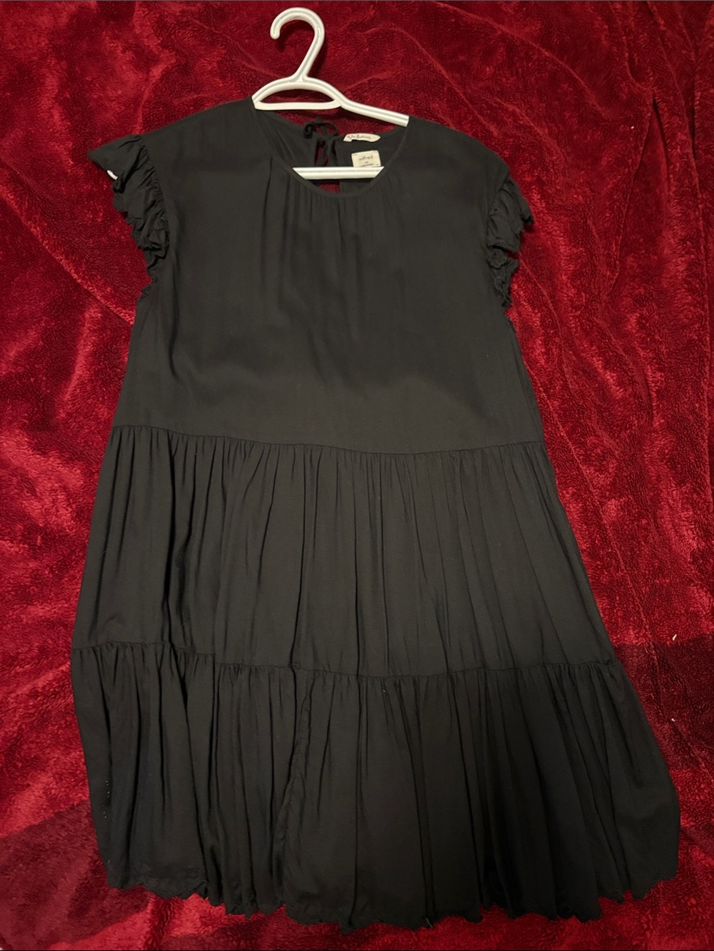 Wilfred Black Tiered Ruffle Sleeve Kids Dress